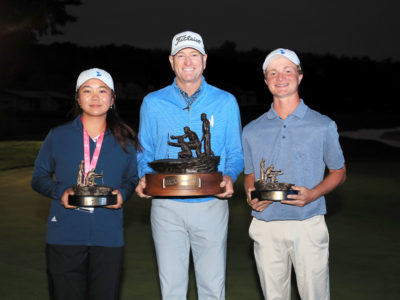 Winners of the 2022 PURE Insurance Championship, Megan Meng and Bryson Hughes.